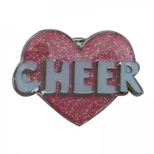 Love Glitter Powder Lapel Pin
