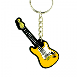 Silicon Electric Guitar Music Keyring