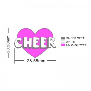 Love Glitter Powder Lapel Pin