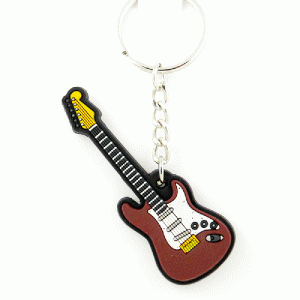 Silicon Electric Guitar Music Keyring