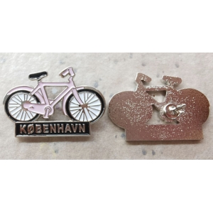 K�BENHAVN Pink Bicycle Pin
