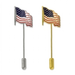 Waving American Flag Stick Pin