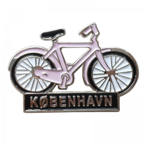 K�BENHAVN Pink Bicycle Pin