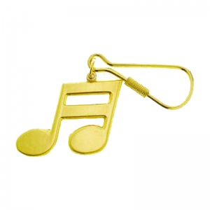 Double 16th Note Keychain