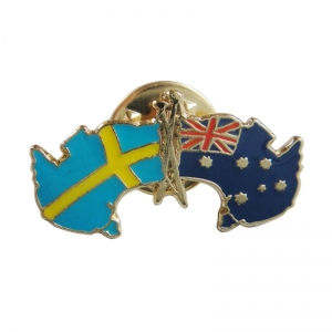 Sweden & Australia Crossed Lapel Pin