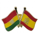 Bolivia and Spain Flag Pin