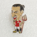 Soccer Stars Caricature Lapel Pin